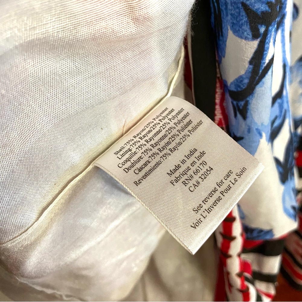 ATSU Anthropologie Beaded Bodice Maxi Dress Floral and Ikat pattern size 4P - Picture 12 of 15
